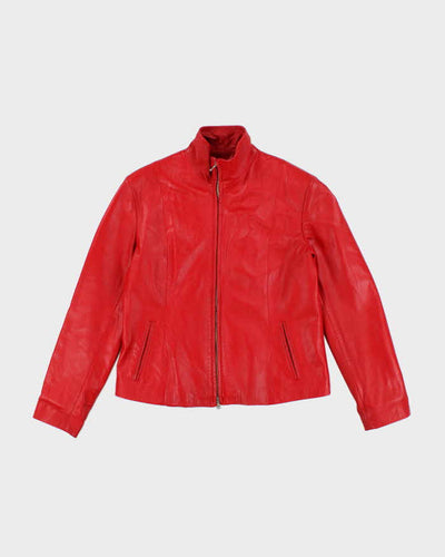 Vintage Vera Pelle Red Leather Jacket - L