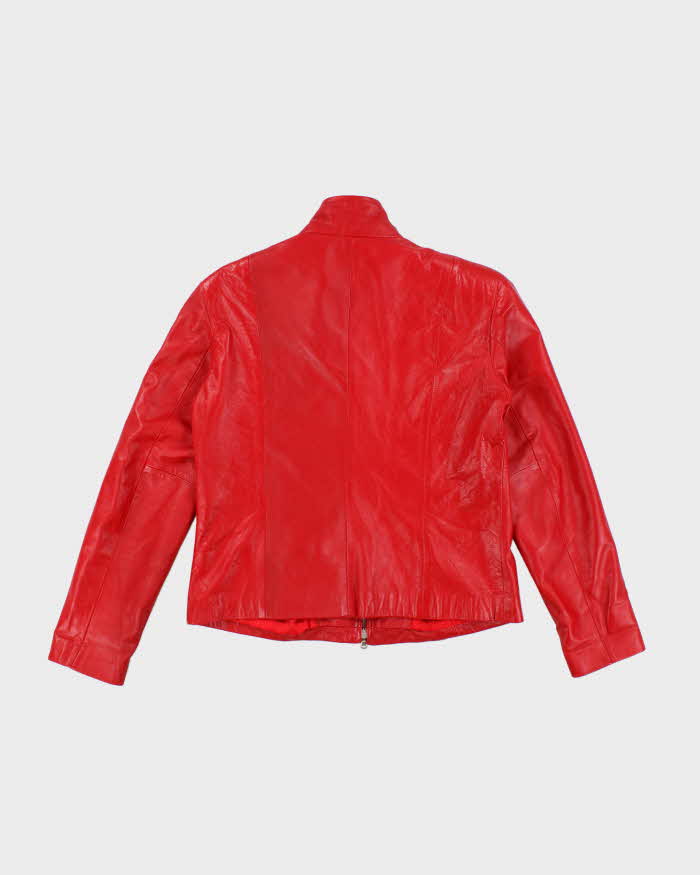 Vintage Vera Pelle Red Leather Jacket - L