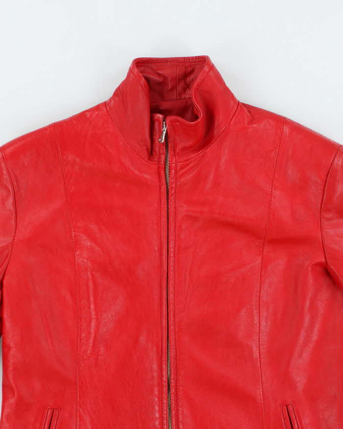 Vintage Vera Pelle Red Leather Jacket - L