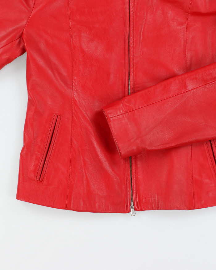 Vintage Vera Pelle Red Leather Jacket - L