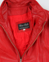 Vintage Vera Pelle Red Leather Jacket - L