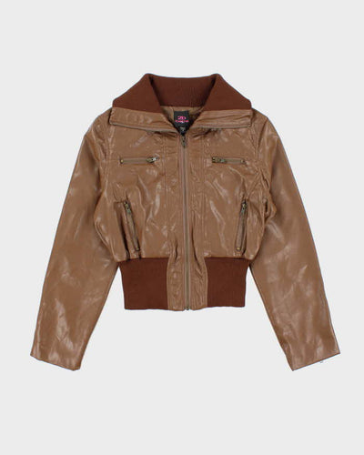 Vintage Y2k 00s Bebe Faux Leather Jacket - M
