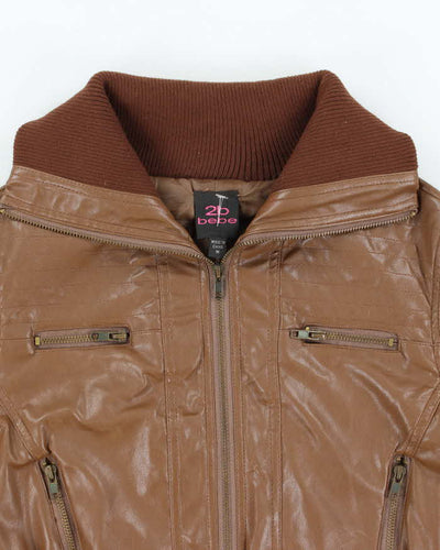 Vintage Y2k 00s Bebe Faux Leather Jacket - M