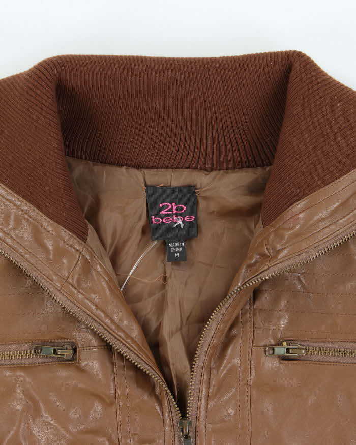Vintage Y2k 00s Bebe Faux Leather Jacket - M
