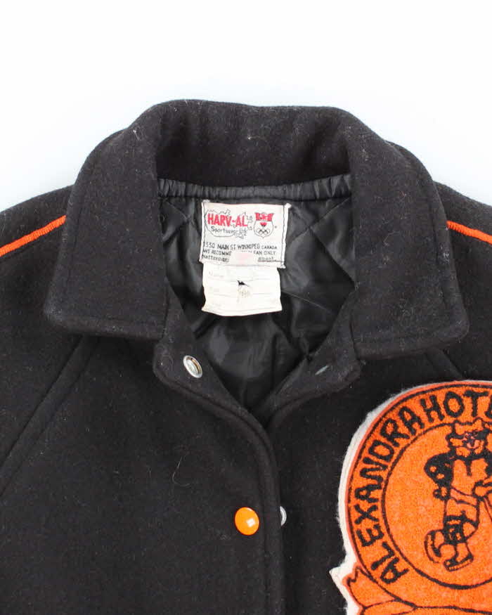 Vintage 80's Alley Cats Embroidered Wool Varsity Jacket - S