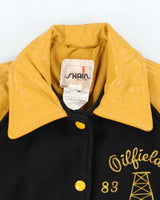 Vintage 80's Oilfields High School Embroidered Varsity Jacket - S