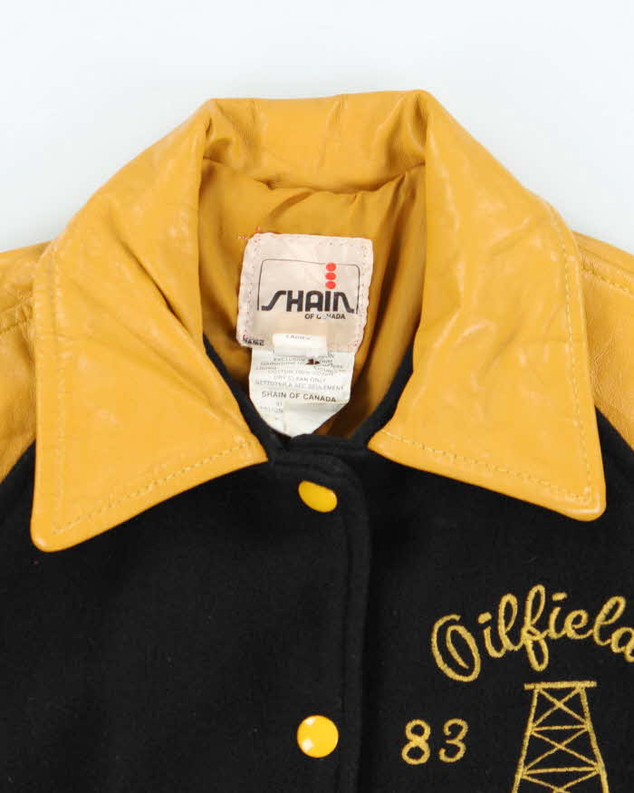 Vintage 80's Oilfields High School Embroidered Varsity Jacket - S