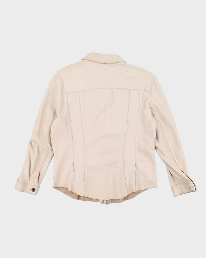 Woman's Prada Cream Soft Leather Jacket - L