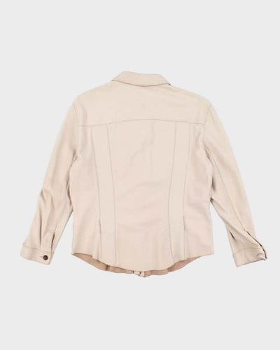 Woman's Prada Cream Soft Leather Jacket - L