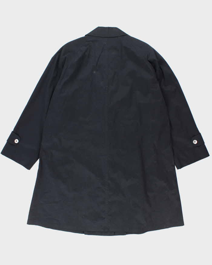 Woman's Aquascutum Navy Mac Coat - L