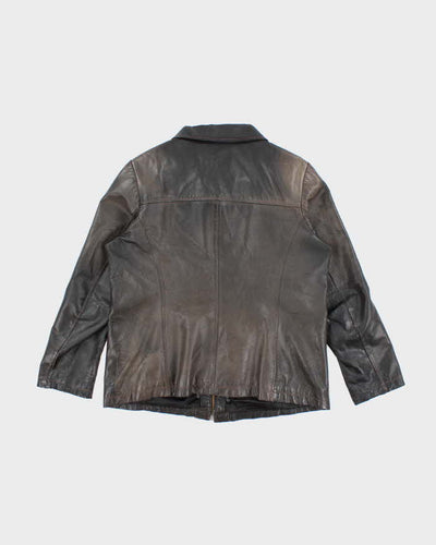 Women's Vintage 1990s Danier Black Leather Jacket - L