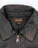Women's Vintage 1990s Danier Black Leather Jacket - L
