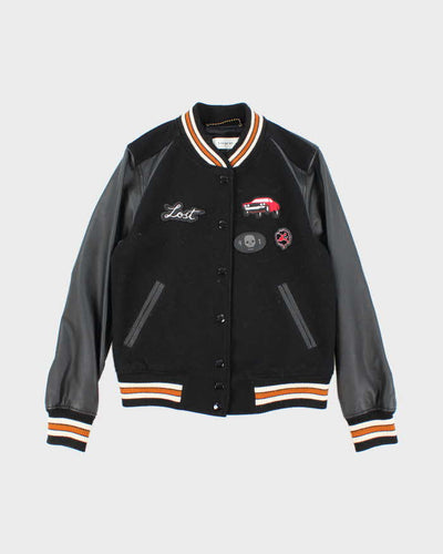 Vintage 00s Coach Wool & Leather Varsity Jacket - S