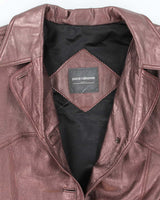 Vintage 90s Paco Rabanne Metallic Leather Jacket - S