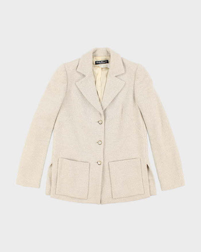 Vintage 80s 90s Salvatore Ferragamo Wool Blazer Jacket - S