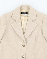 Vintage 80s 90s Salvatore Ferragamo Wool Blazer Jacket - S