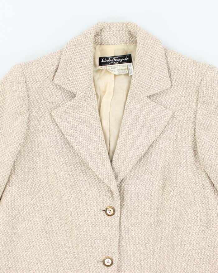 Vintage 80s 90s Salvatore Ferragamo Wool Blazer Jacket - S