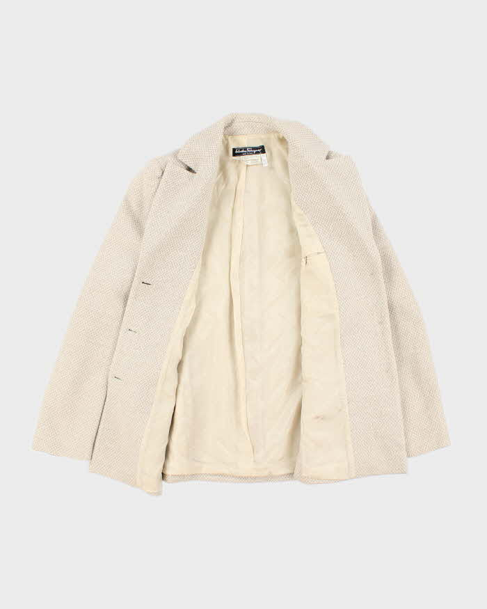 Vintage 80s 90s Salvatore Ferragamo Wool Blazer Jacket - S