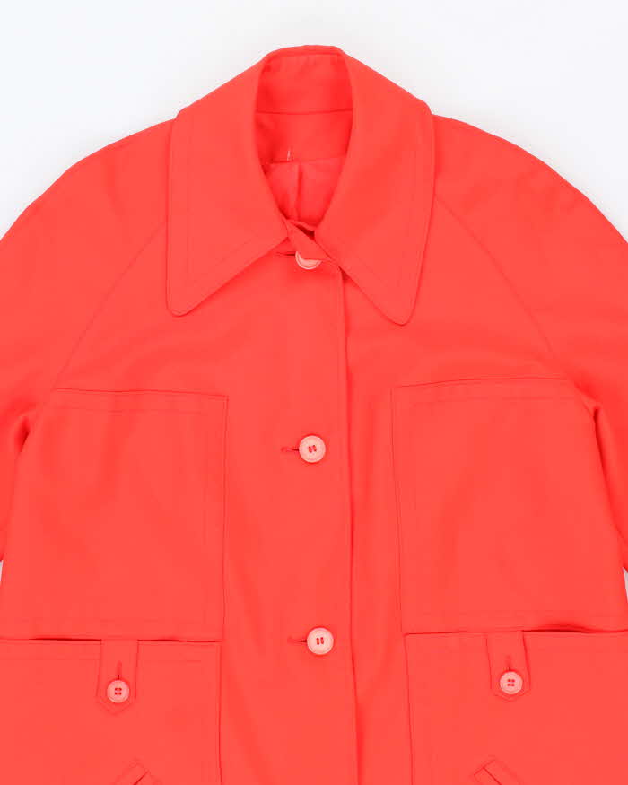 Women's Vintage 1960s Union Label Bright Red Jacket - M