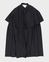 Women's Vintage Brioni Black Lined Cape Jacket - M
