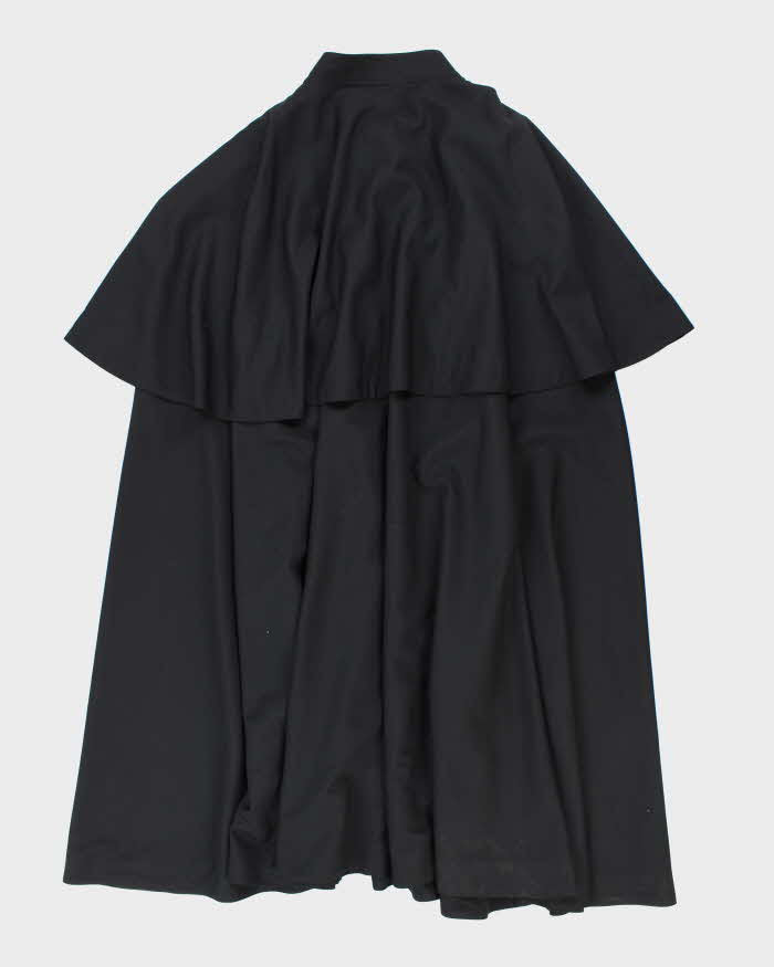 Women's Vintage Brioni Black Lined Cape Jacket - M