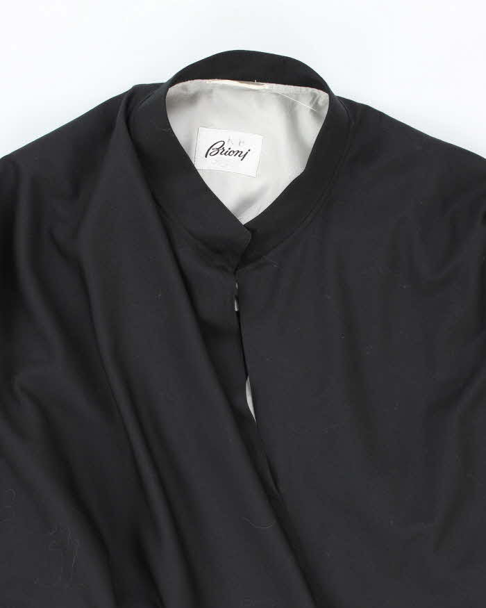 Women's Vintage Brioni Black Lined Cape Jacket - M