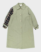 Women's Arket Khaki Hand Sewn Sleeve Detail Trench Coat - S