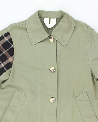 Women's Arket Khaki Hand Sewn Sleeve Detail Trench Coat - S