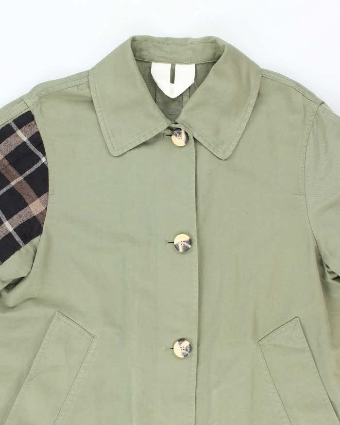 Women's Arket Khaki Hand Sewn Sleeve Detail Trench Coat - S