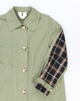 Women's Arket Khaki Hand Sewn Sleeve Detail Trench Coat - S