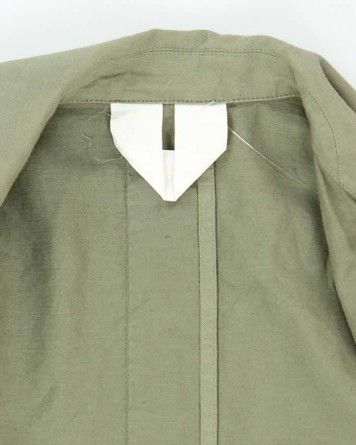 Women's Arket Khaki Hand Sewn Sleeve Detail Trench Coat - S