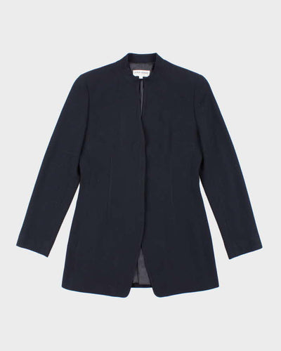 Women's Vintage 1990s Armani Mandarin Collar Black Jacket - S