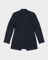 Women's Vintage 1990s Armani Mandarin Collar Black Jacket - S
