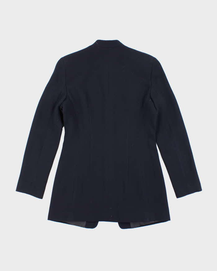 Women's Vintage 1990s Armani Mandarin Collar Black Jacket - S