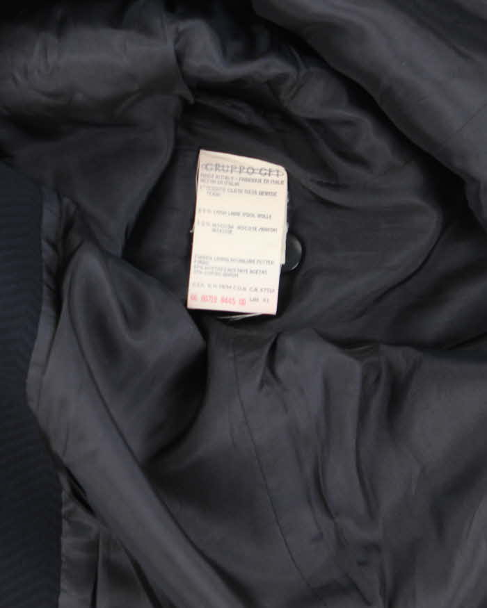 Women's Vintage 1990s Armani Mandarin Collar Black Jacket - S