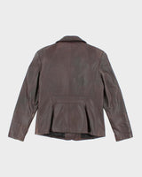Women's Vintage 1990s Boutique of Leathers Dark Brown Leather Jacket - L