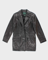 Vintage Danier Long Leather Jacket - S