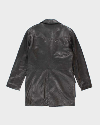 Vintage Danier Long Leather Jacket - S