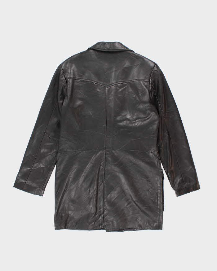 Vintage Danier Long Leather Jacket - S