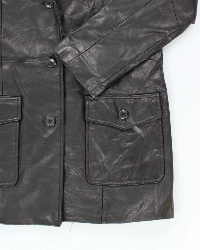 Vintage Danier Long Leather Jacket - S