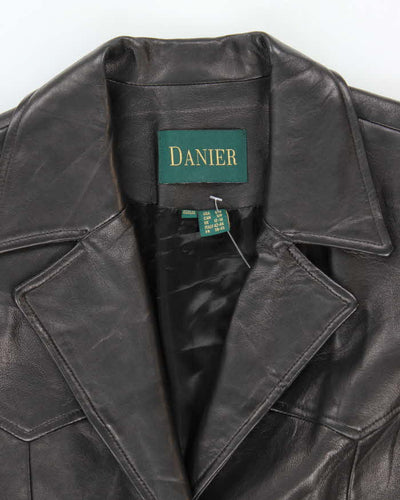 Vintage Danier Long Leather Jacket - S