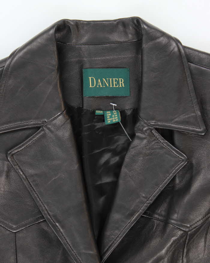 Vintage Danier Long Leather Jacket - S