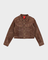 Vintage Y2k 00s Jane Doe Suede Cropped Jacket - M