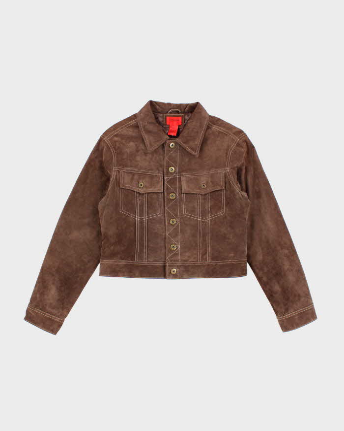 Vintage Y2k 00s Jane Doe Suede Cropped Jacket - M