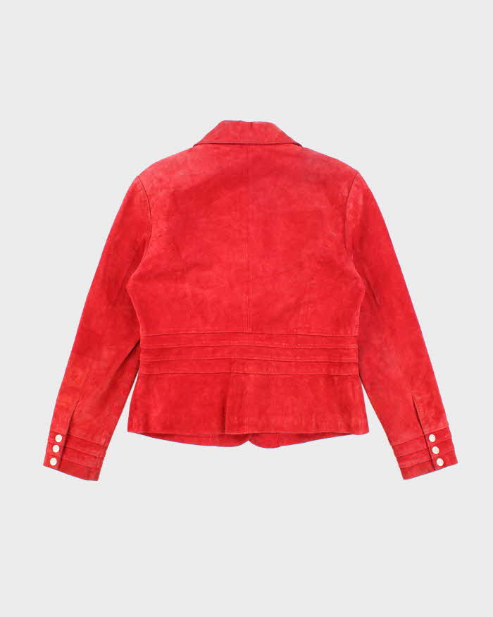 Vintage 1990s Live A Little Red Soft Leather Jacket - M