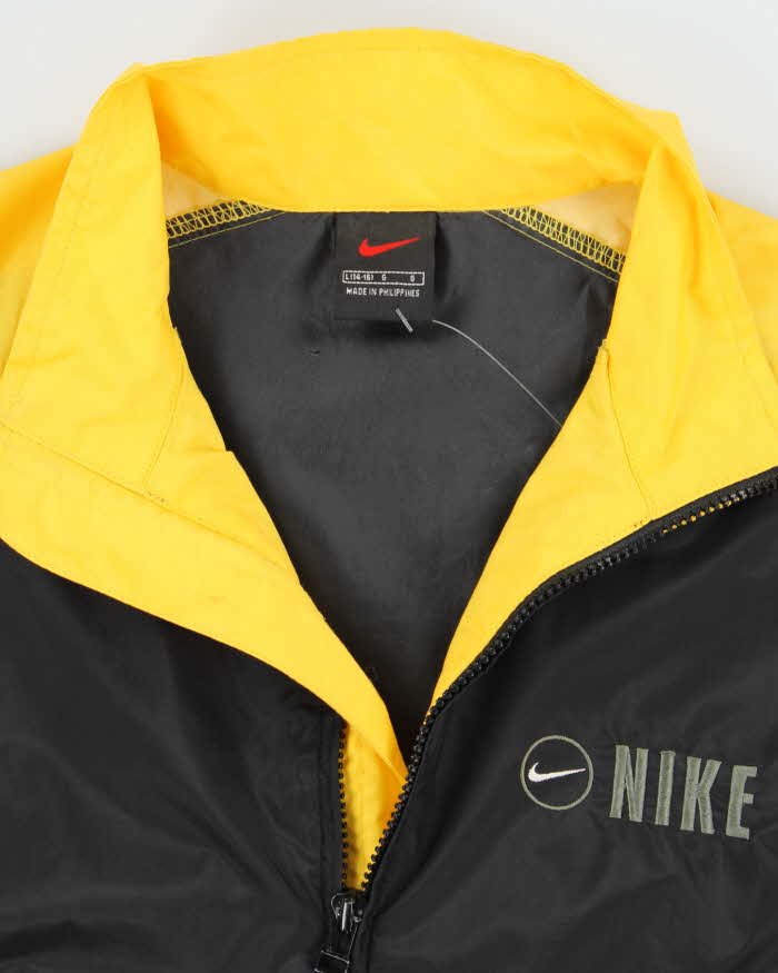 Nike Yellow and Black Half Zip Windbreaker - L