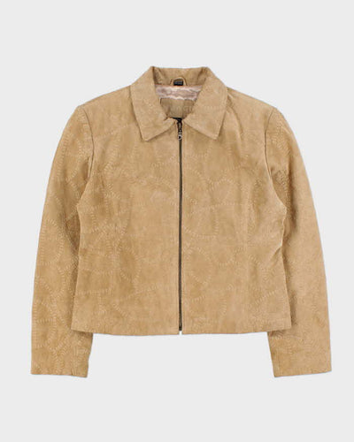 Vintage 00s Nuage Embroidered Suede Jacket - L