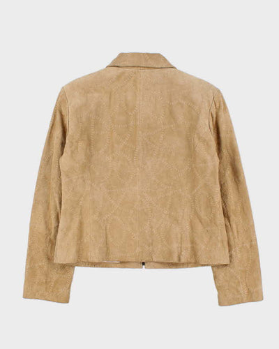 Vintage 00s Nuage Embroidered Suede Jacket - L