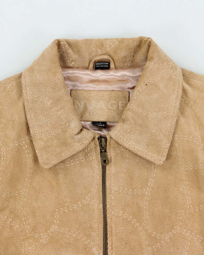 Vintage 00s Nuage Embroidered Suede Jacket - L
