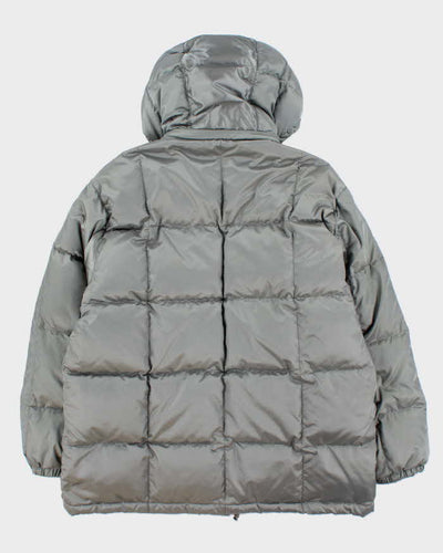 Vintage 90s Eddie Bauer Silver Down Puffer Jacket - M